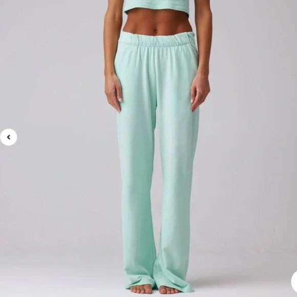 Talentless French Terry Wide Leg Relaxed Lounge Pant size small high waist - Picture 1 of 11